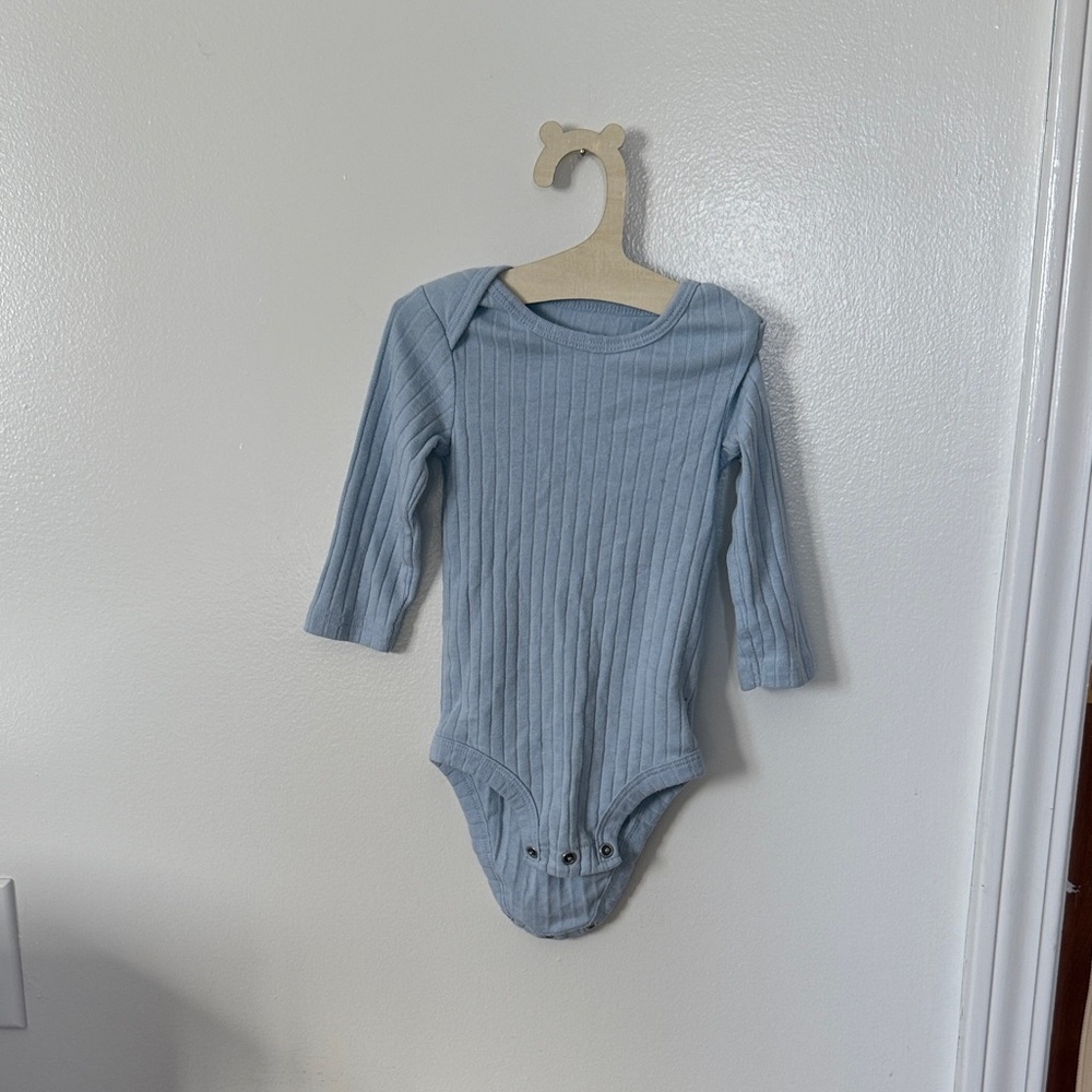 5/$25  Carter's Light Blue Ribbed Bodysuit